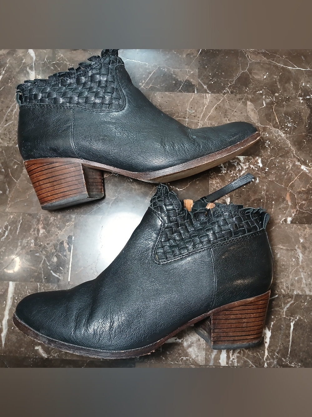 COACH Black Ruffle Ankle Boots US 6B